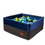 Suchý bazén Golden kids Eco- Velvet 90 cm -grafitovo-modrý + 350 loptičiek